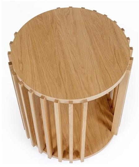 Woodman Круглый деревянный журнальный столик с местом для хранения вещей sun-id-1372466 - Вид №2