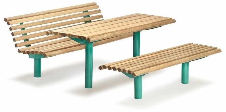 VESTRE Прямоугольный стол для пикника из стали и дерева Urban sun-id-1468624 - Вид №1