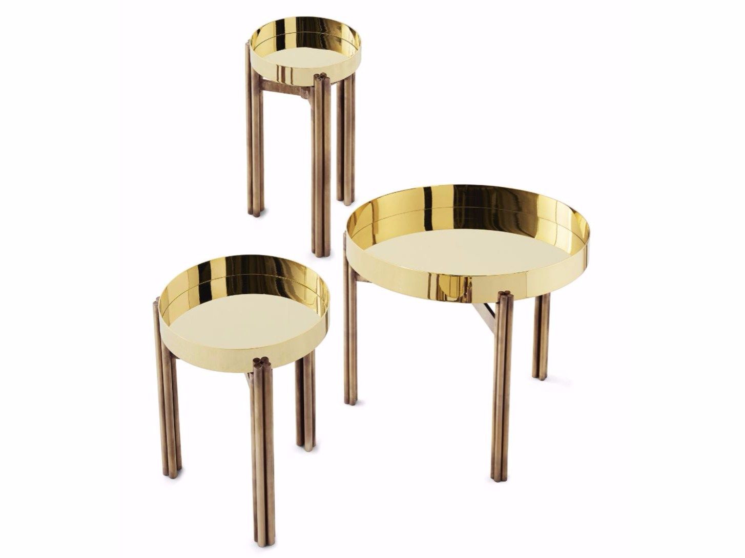 Круглый латунный журнальный столик Gallotti&Radice ARCH-00068466