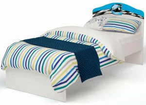 Кровать классика ABC-KING La-Man с рисунком (190*90) без ящика ( синий)