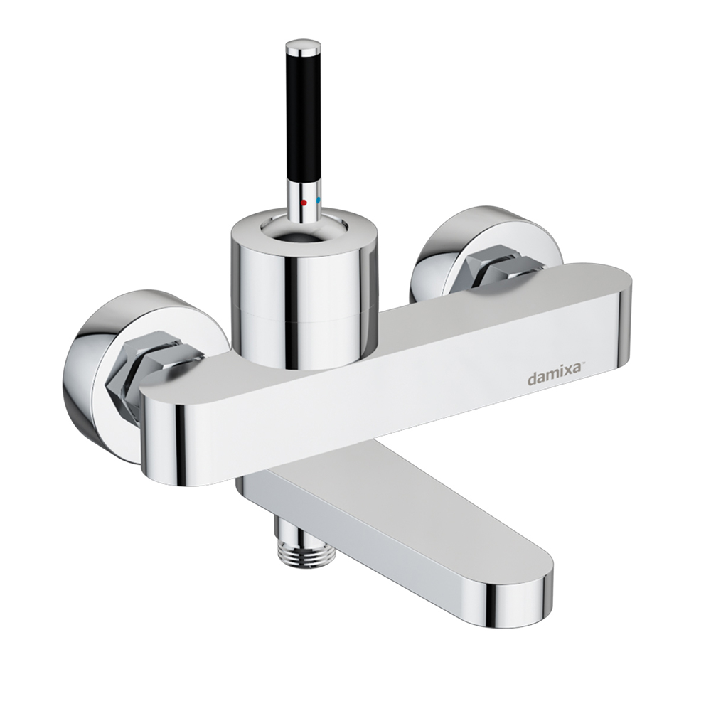 291000000 смеситель для ванны/душа поворотный излив (черный) Damixa Arc