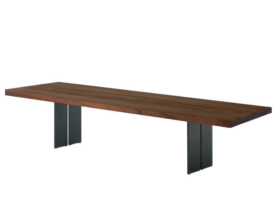 Скамья из массива дерева с железной основой Riva 1920 природа ARCH-00080266