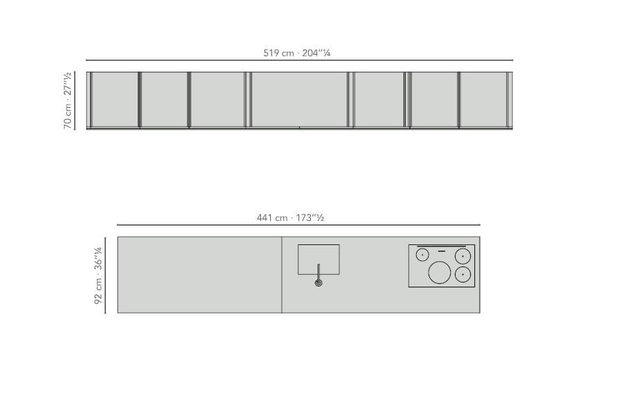 Кухня с выдвижными ящиками TM Italia Cucine D90 ARCH-00058172 - Вид №4