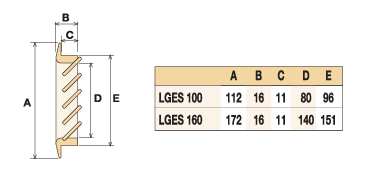 Деревянная вентиляционная решетка, дуб 112x112 Santreyd sun-id-683395 - Вид №2