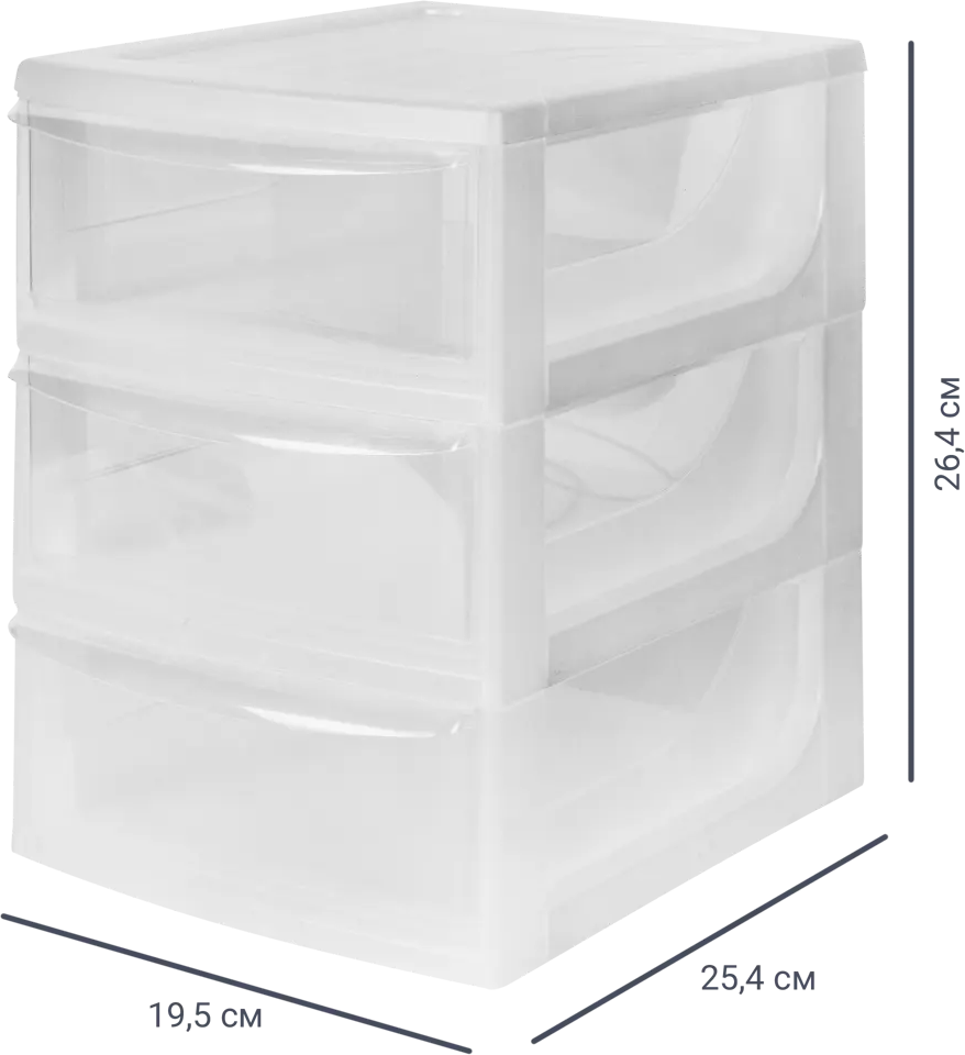 ECONOVA Органайзер настольный A5 с тремя прозрачными ящиками 82175734