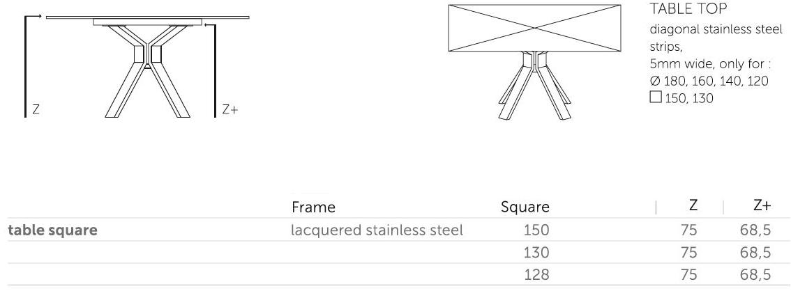 Joli Квадратный мраморный обеденный стол sun-id-1414187 - Вид №1