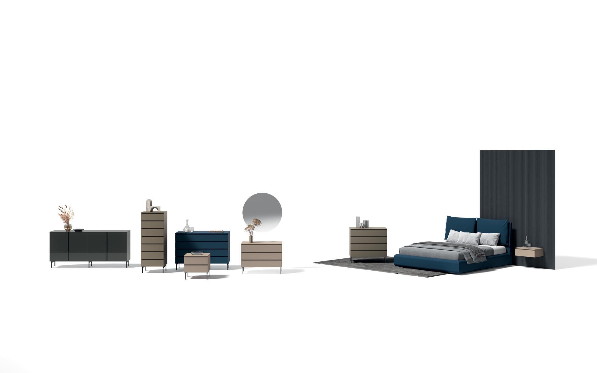 Прикроватная тумбочка с выдвижными ящиками Guzzini & Fontana Groove ARCH-00085550 - Вид №3