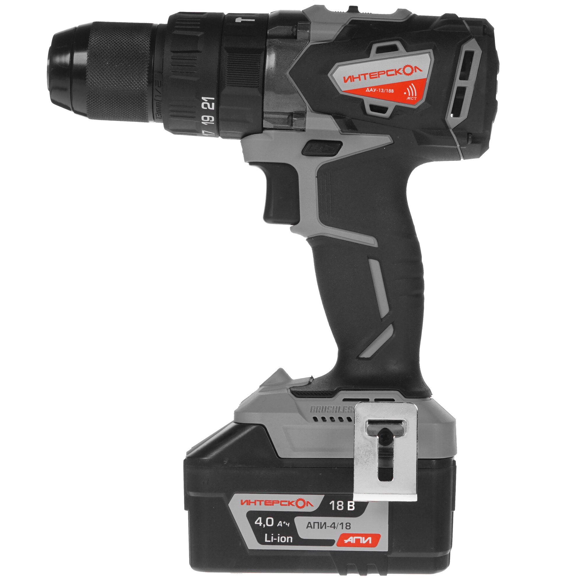 Дрель-шуруповерт Интерскол ДАУ-13/18В АПИ 18V 8192023 STDN-0105102