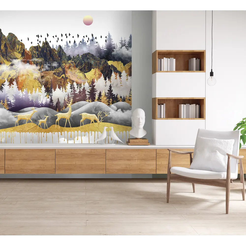 Фотообои Золотое копытце флизелиновые, 300x270 см, L13-262 FBRUSH 3D FLIZART STLM-2017030 - Вид №1