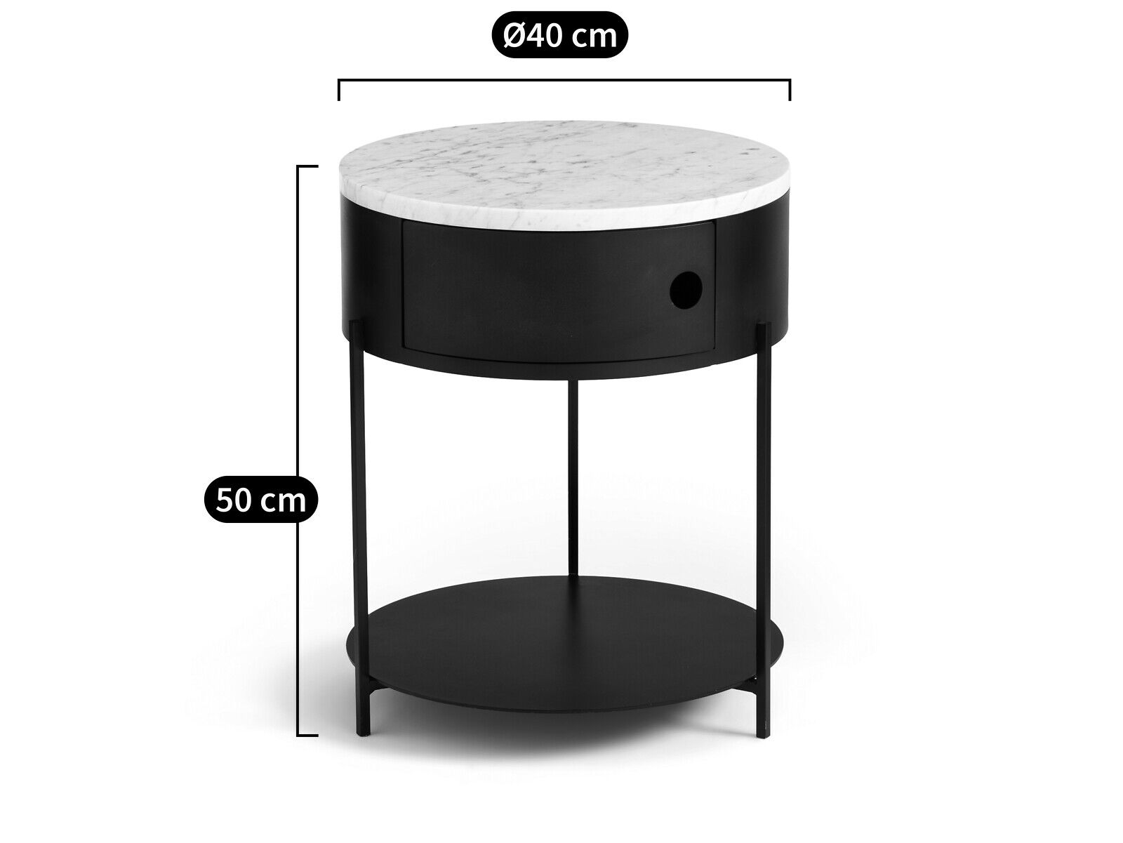 Металлическая круглая прикроватная тумбочка AMPM TALBINGO ARCH-00028279 - Вид №4