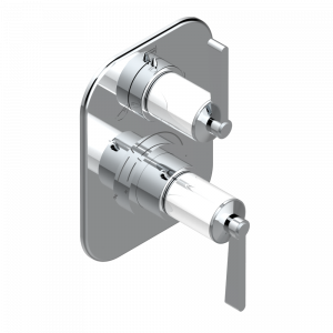 G2J-5600BE Ручки регулировки для термостата THG с переключателем на 3 выхода арт.5600AE Thg-paris Faubourg - белый фарфор - с рукоятками Хром