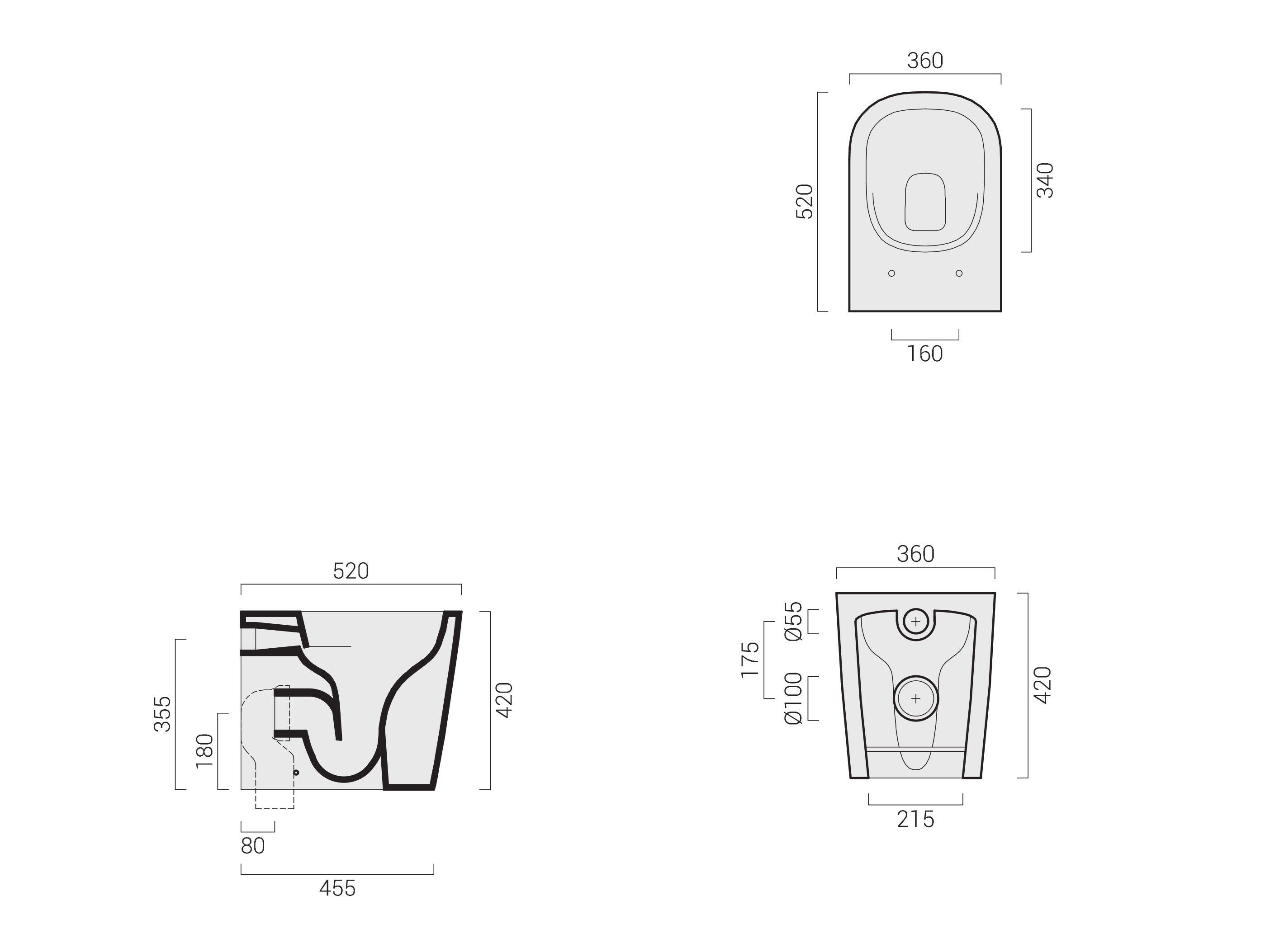 Керамическая напольная сантехника Domus Falerii Quadra ARCH-00074819 - Вид №5