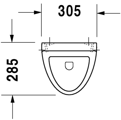 0823360000 Настенный писсуар, уринал с мушкой Duravit  - Вид №1