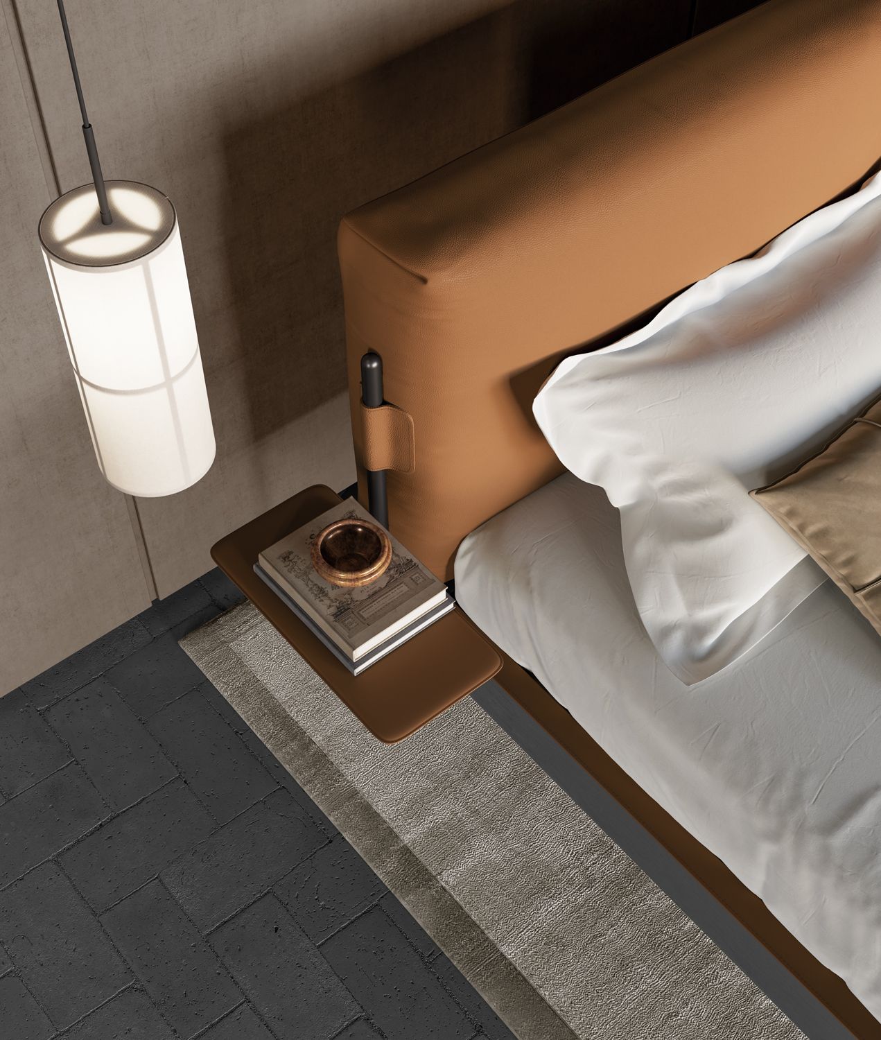 Деревянная двуспальная кровать со встроенными тумбочками Dall'Agnese Supernova ARCH-00090025 - Вид №2