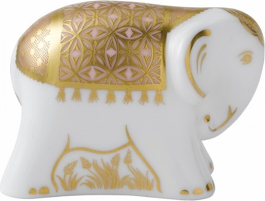 10545647 Royal Crown Derby Пресс-папье Royal Crown Derby "Слоненок" 5,5см (розовый) Фарфор костяной 