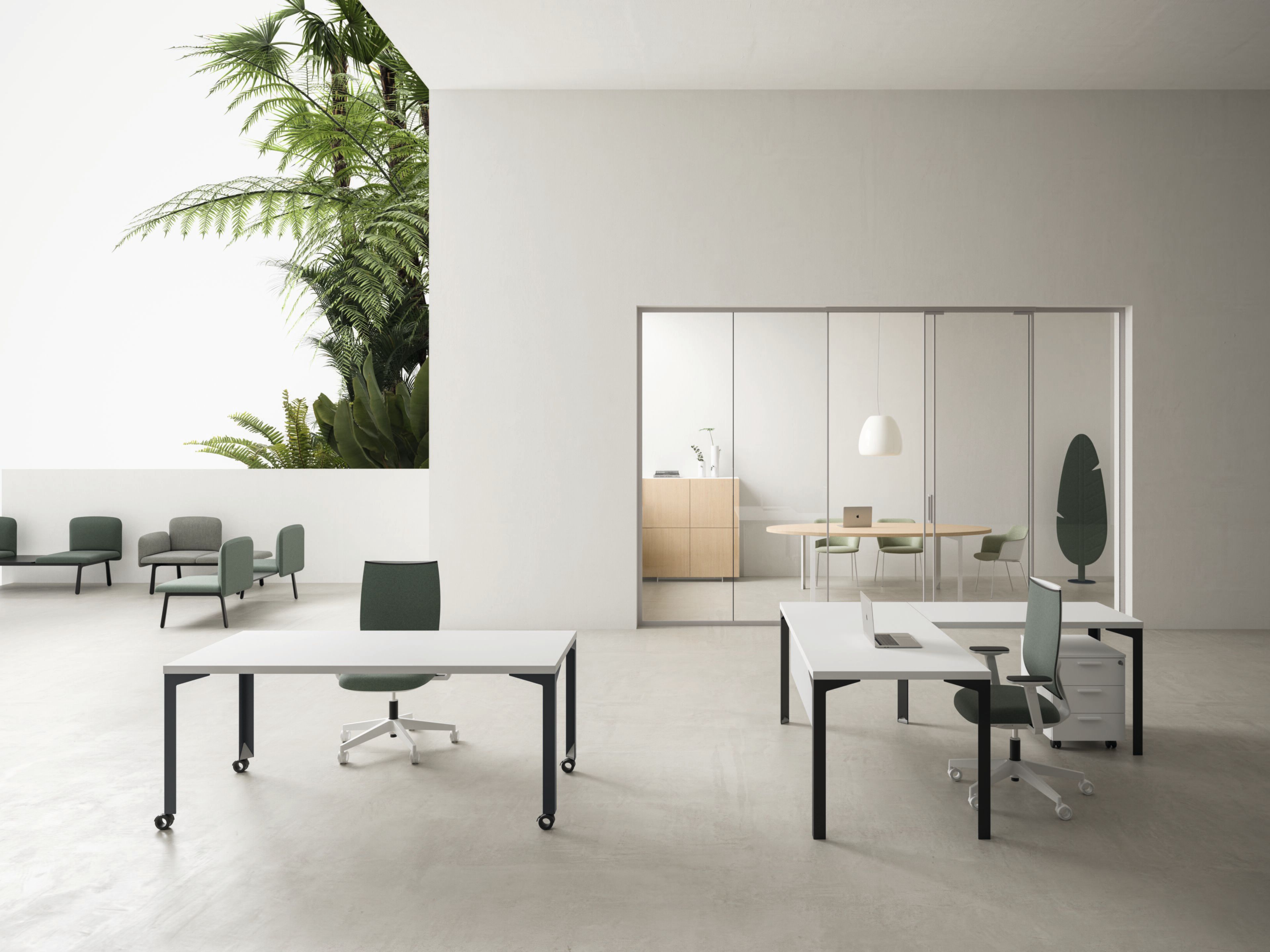 Секционный стол из меламина и листового металла DVO Enna ARCH-00023266 - Вид №1