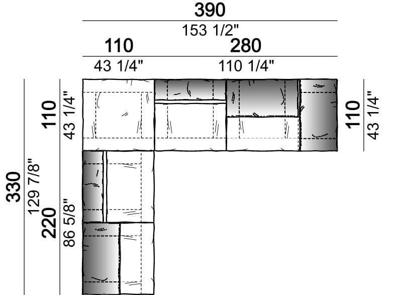 Секционный кожаный диван Arketipo CRAZY DIAMOND ARCH-00133462 - Вид №61