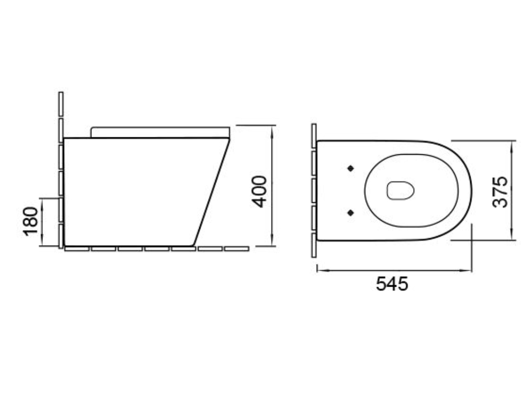 SL-5020 Унитаз приставной безободковый LAB.Space  - Вид №1