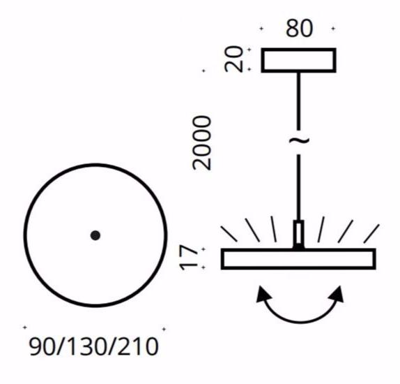 Top Light Регулируемый светодиодный подвесной светильник Sun sun-id-1481161 - Вид №3
