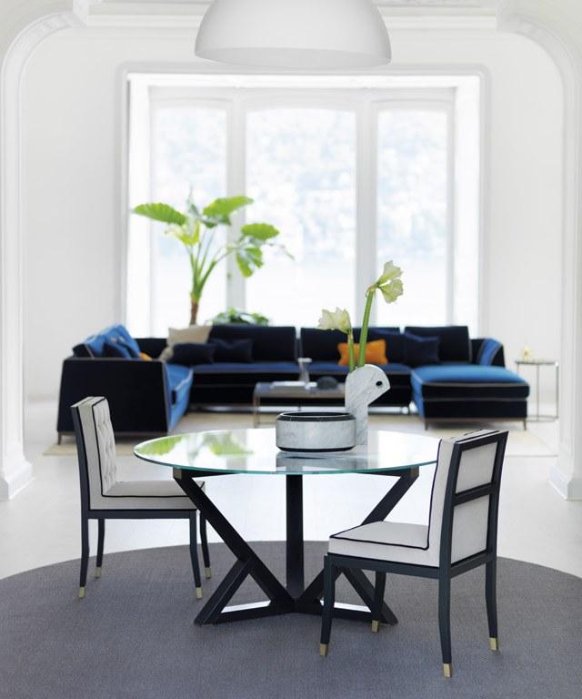 OAK Круглый стол из дерева и стекла Milano collection Sc5020 - Вид №4