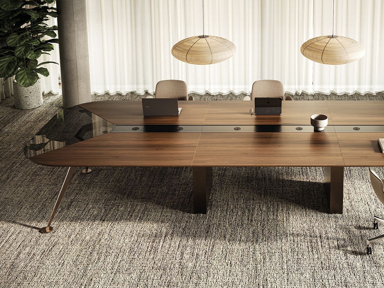 Деревянный прямоугольный стол для совещаний FREZZA Spike ARCH-00072197 - Вид №1