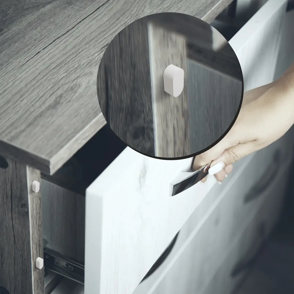 Накладки антиударные KONSENSA 8x16 мм прямоугольные ПВХ цвет белый 20 шт STLM-2173650 - Вид №3