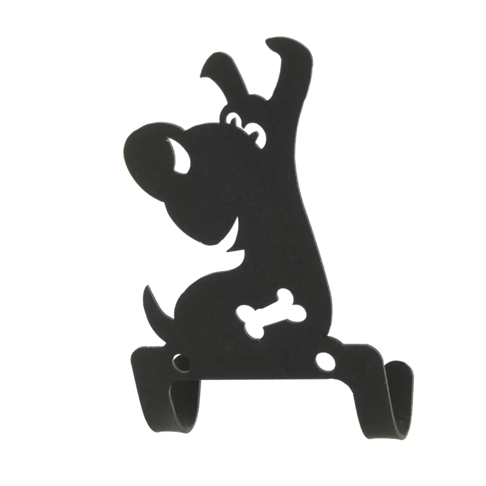 Крючок мебельный двухрожковый DuckandDog Собака сталь матовый чёрный STLM-2072394 - Вид №1