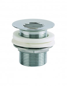 121500 000 00  Водоотводящий желоб для умывальника, решетка из хромированной латуни, Д. 63 мм, затяжка от 1 до 35 мм Valentin Хром