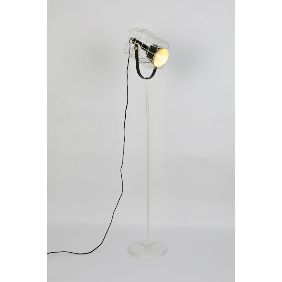 Лампа напольная Cage, белая White Label Living 5100074 - Вид №3
