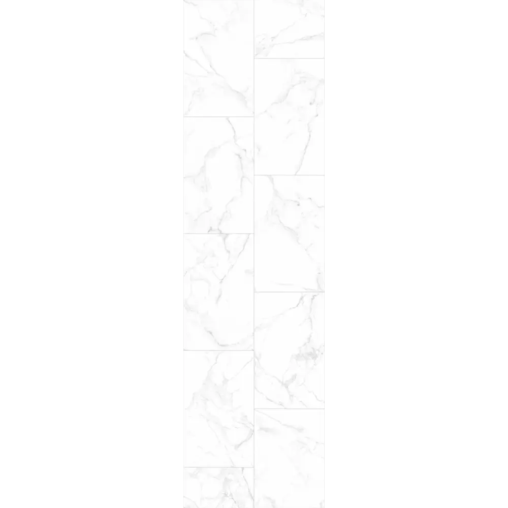 Комплект панелей ПВХ белый мрамор 8 мм 2700х375 мм 2.025 м² 2 шт VENTA STLM-2029657 - Вид №1