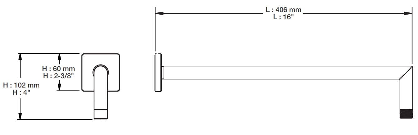 Настенный душ BARIL BRA-1612-44 ARCH-00134963 - Вид №2