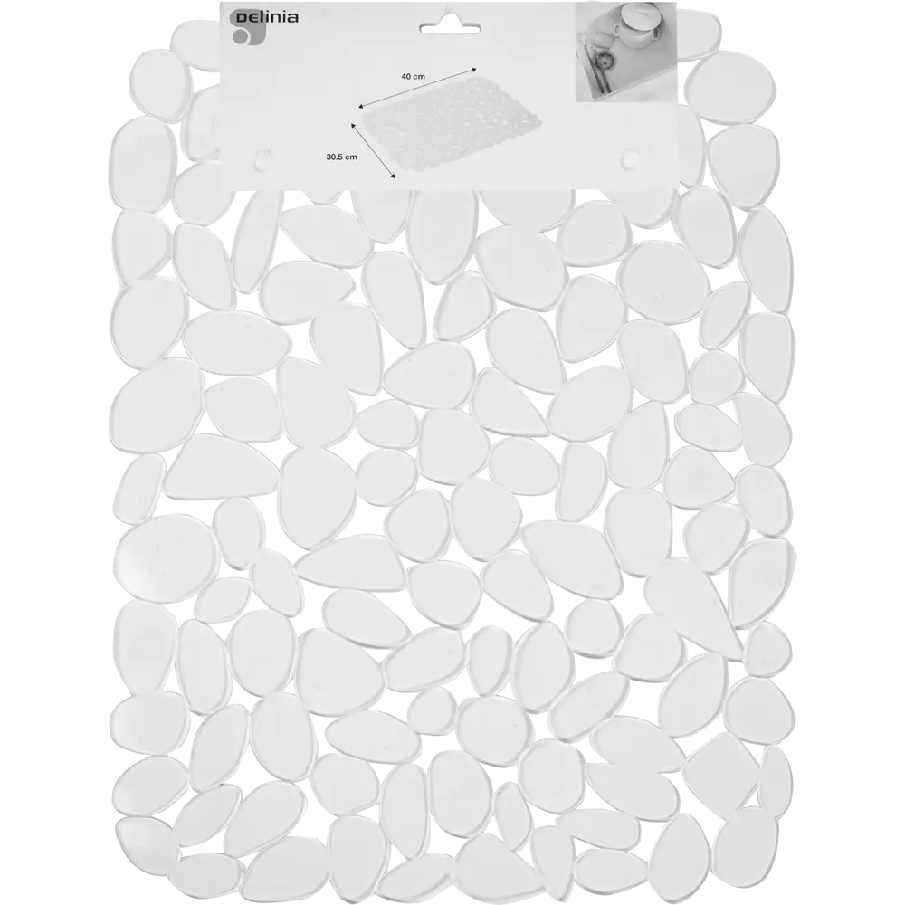Коврик для мойки Delinia 40x30.5 см силикон цвет прозрачный STLM-2163390 - Вид №2