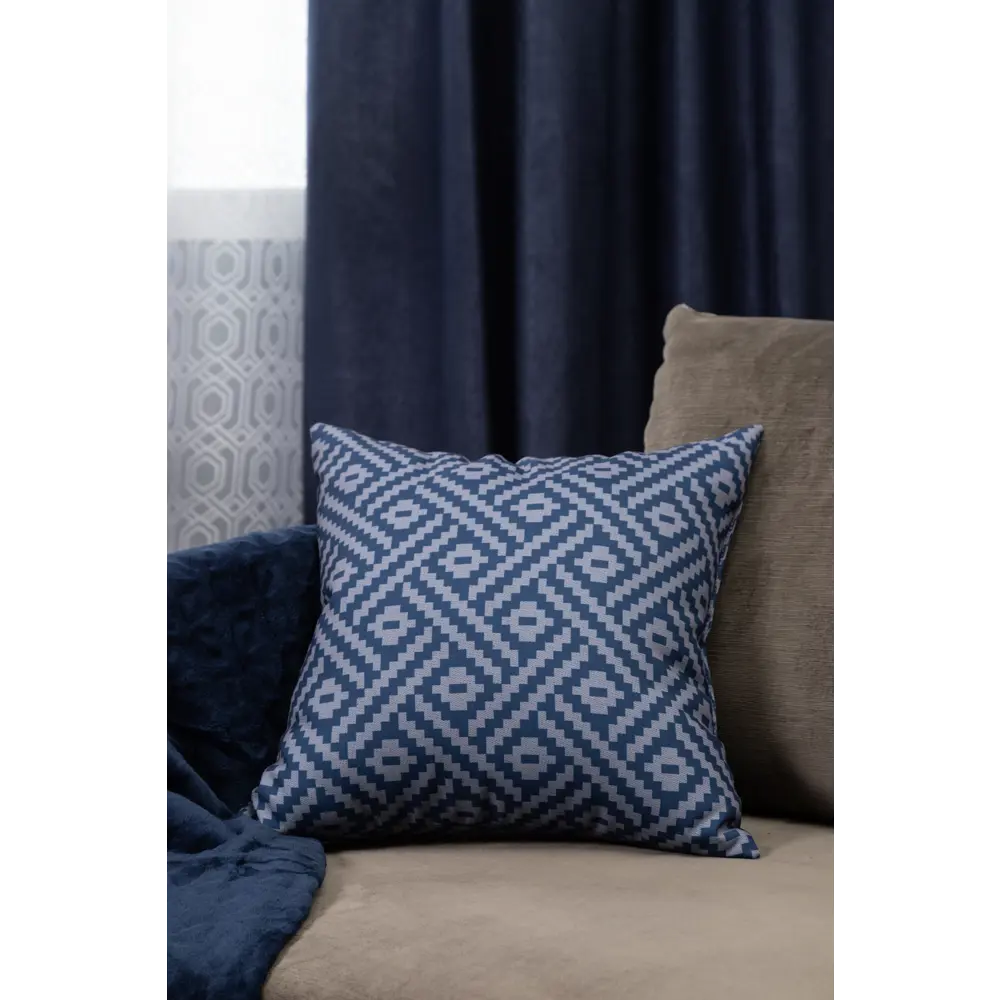 Подушка декоративная «Геометрия» 40х40 см цвет синий SEASONS STLM-2072190 - Вид №3