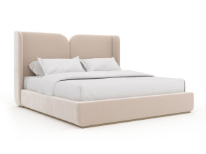 Двуспальная кровать из ткани