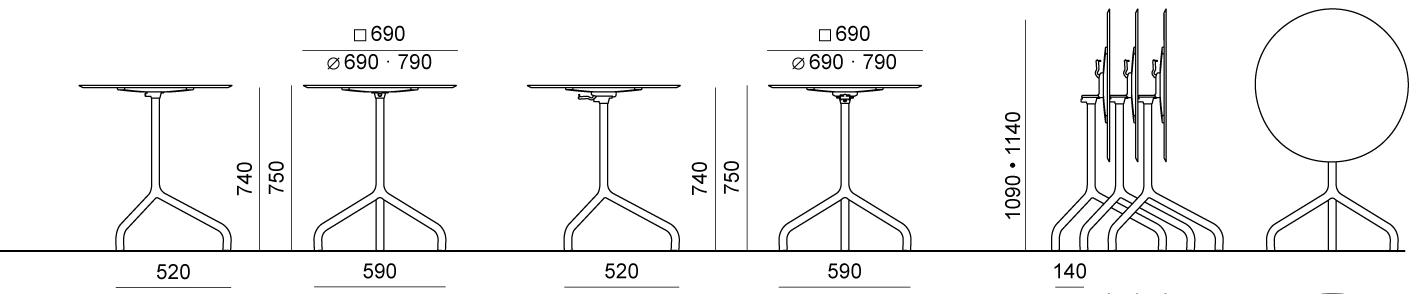 Urbantime Круглый садовый стол из алюминия Ribaltino sun-id-1387962 - Вид №5