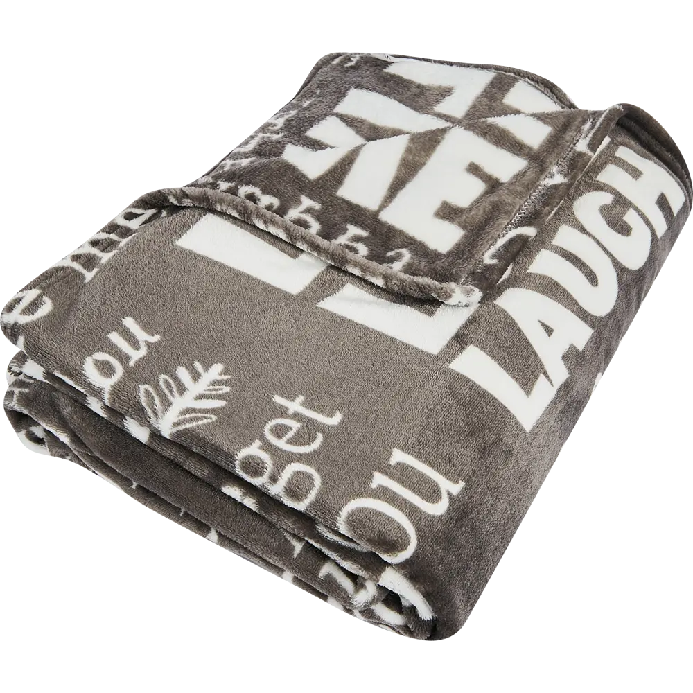 Плед Make Me Happy 150x200 см фланель цвет черный Ardenza STLM-2127829