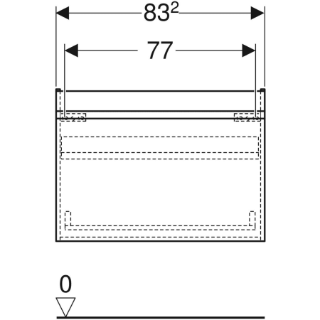501.905.00.1 Шкафчик для раковины Geberit Renova Plan, с одним выдвижным ящиком и одним внутренним выдвижным ящиком Geberit  - Вид №51