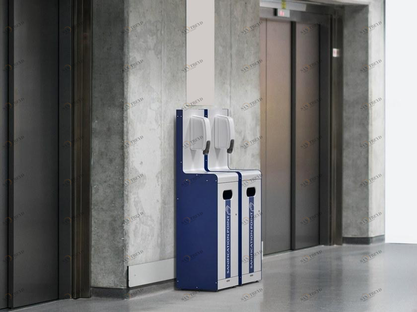 Metalco Дозатор дезинфицирующего средства для рук со стальной корзиной Sanification point sun-id-1407702