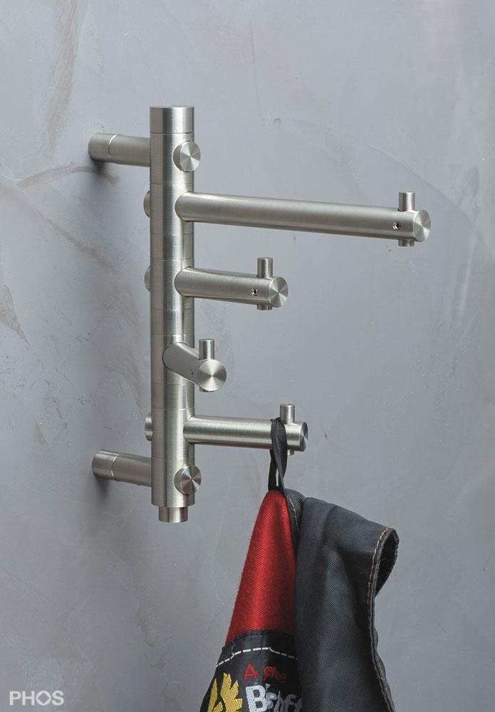 GH4-2 Настенный крючок с 4 вращающимися крючками, 1 длинный крючок PHOS  - Вид №1