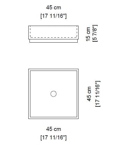 Квадратный умывальник из натурального камня Davani Parallel ARCH-00101651 - Вид №2