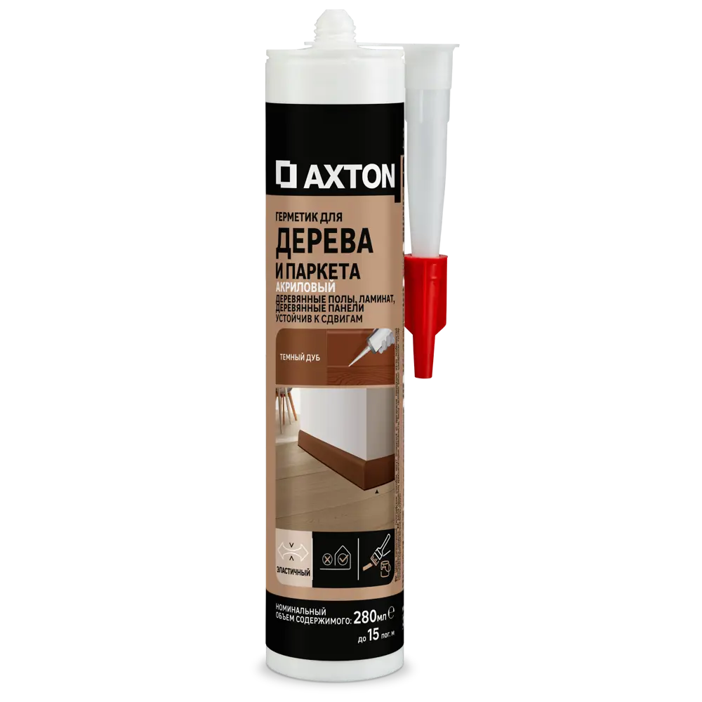 Акриловый герметик Axton для дерева темный дуб 280 мл 85272180 STLM-0060685