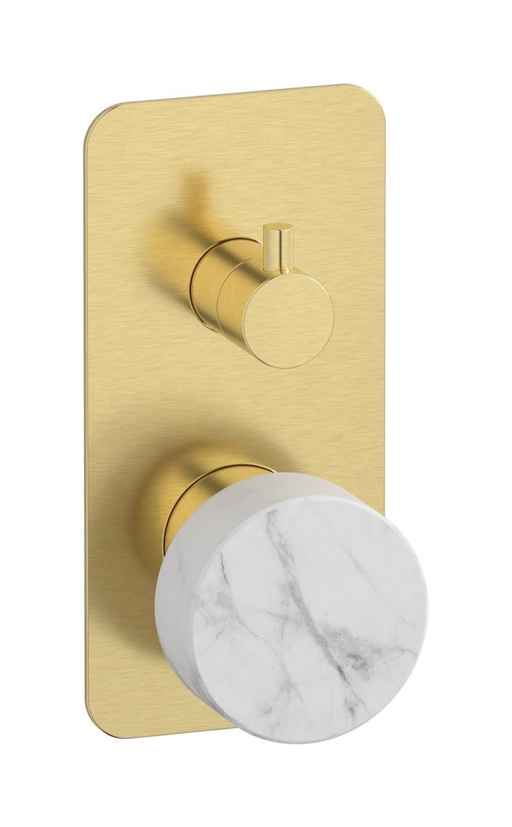 Встроенный смеситель для душа с двухходовым дивертером WE ARE IB mr310is_1 Brushed Pale Gold Marmo