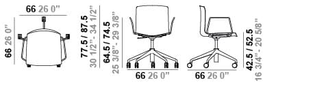 Стул с колесами Arper Catifa 46 ARCH-00133802 - Вид №11