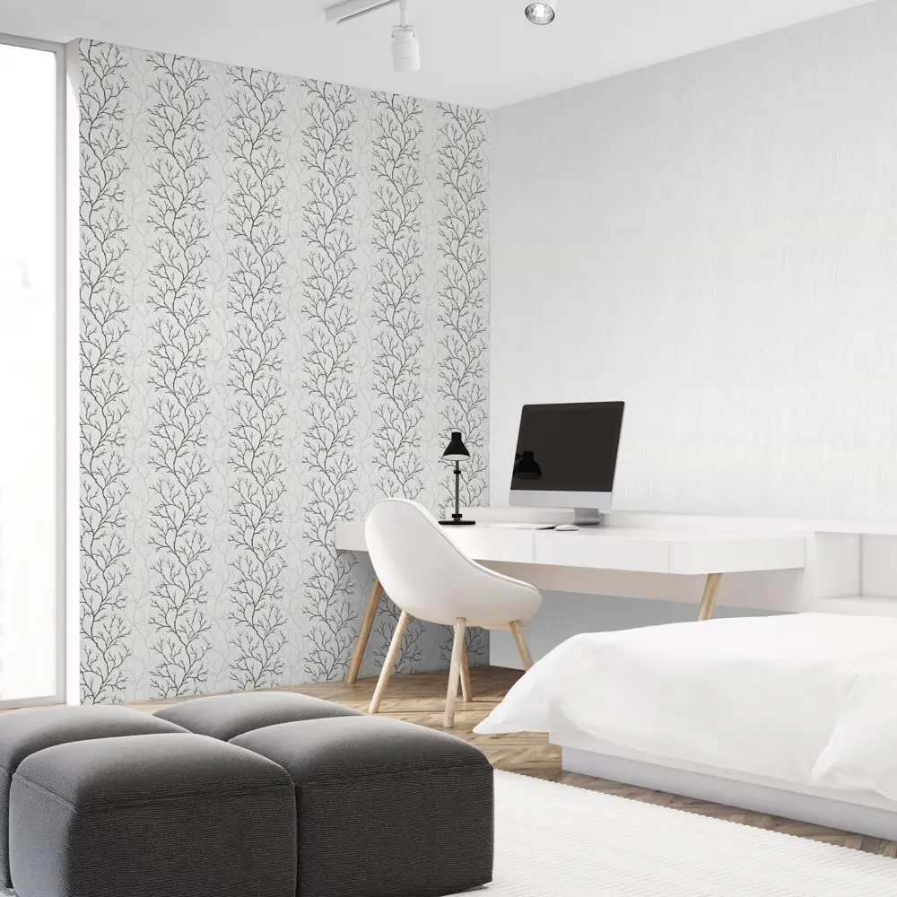 Обои флизелиновые Ateliero Nordic чёрно-белые 1.06 м AT38173-01 STLM-2066830 - Вид №3