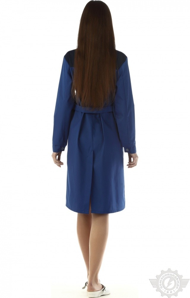 65721 Халат "Мастерица" женский василек с темно-синим  Одежда для обслуживающего персонала  размер 52-54/158-164 Спецодежда  - Вид №10