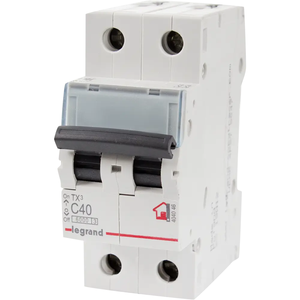 Автоматический выключатель Legrand TX3 2P C40 А 6 кА STLM-2184228