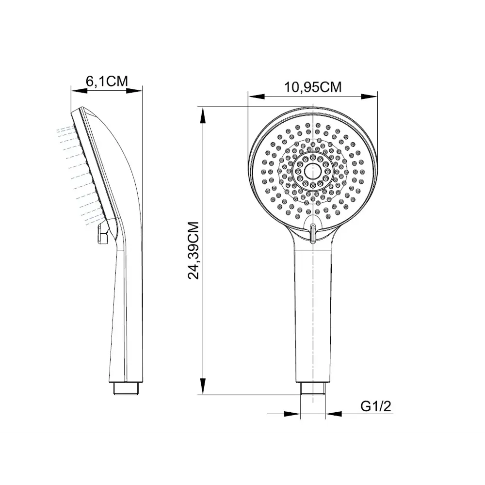 Лейка для душа Терни KONSENSA 3 режима черный STLM-2211005 - Вид №2