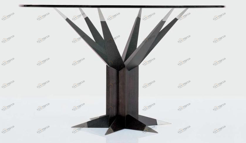 OAK Стол для переговоров из дерева и стекла Percorsi sun-id-1492213