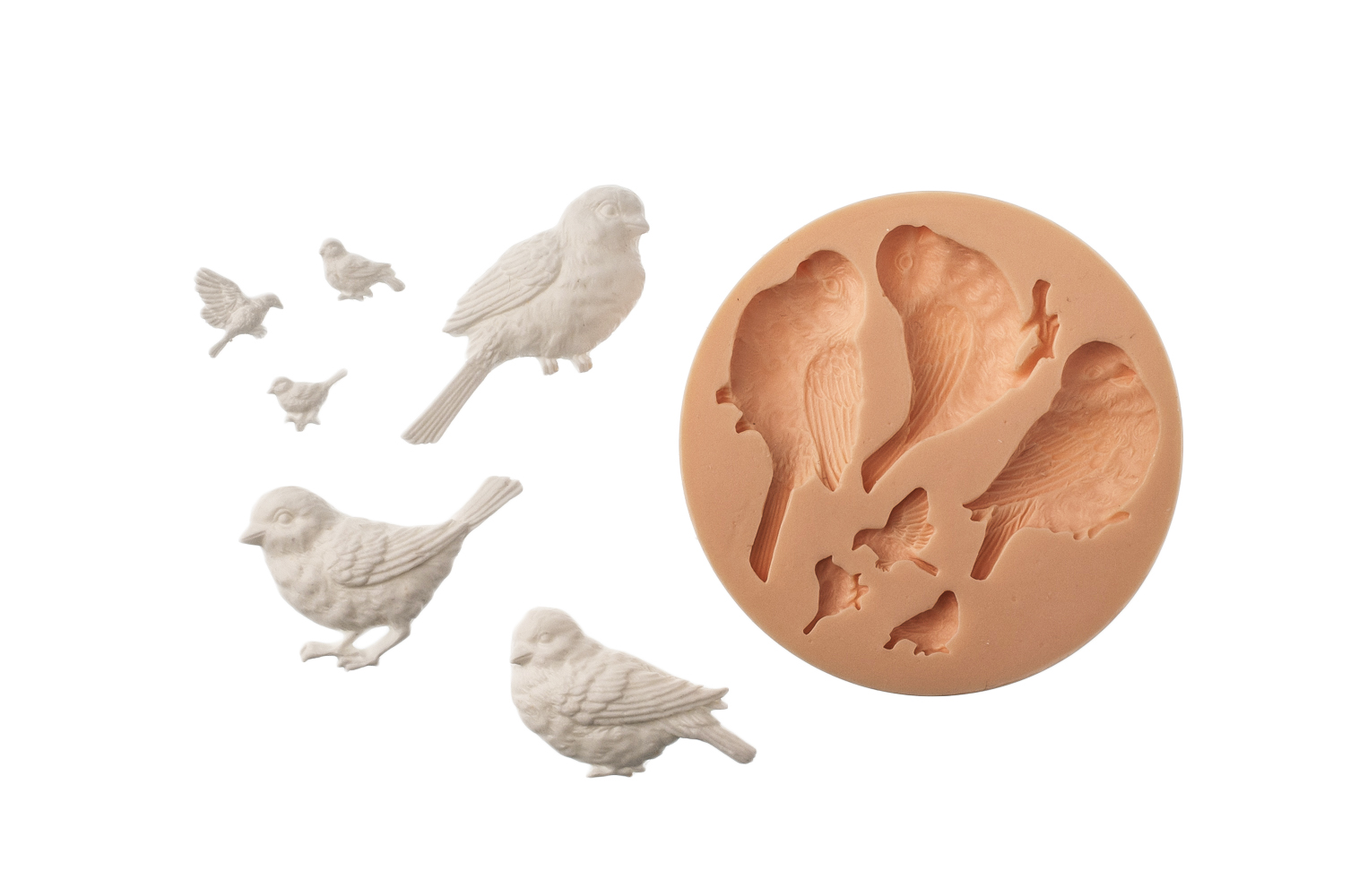 1226 Молд №145 силикон Птицы HobbyPage 