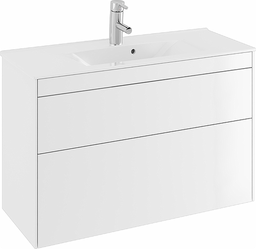 47374 IFO Sense напольная тумба для тонкой раковины с двумя ящиками, компактная, Ш = 600 мм, Ш1 = 615 мм, шпон черного дуба - Вид №8